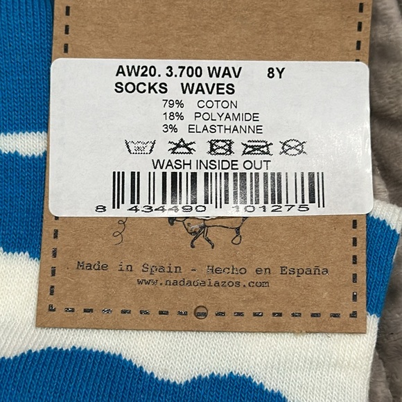 NWT crew youth socks- sock waves 8y - Picture 4 of 4